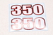Наклейки 350 (93х44мм.) для Ява-СZ 350 модель 634-638-639-640 (Чехия)