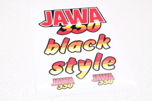 Наклейки набор Black Style (красные) для Ява 350 модель 639-640 (Чехия)